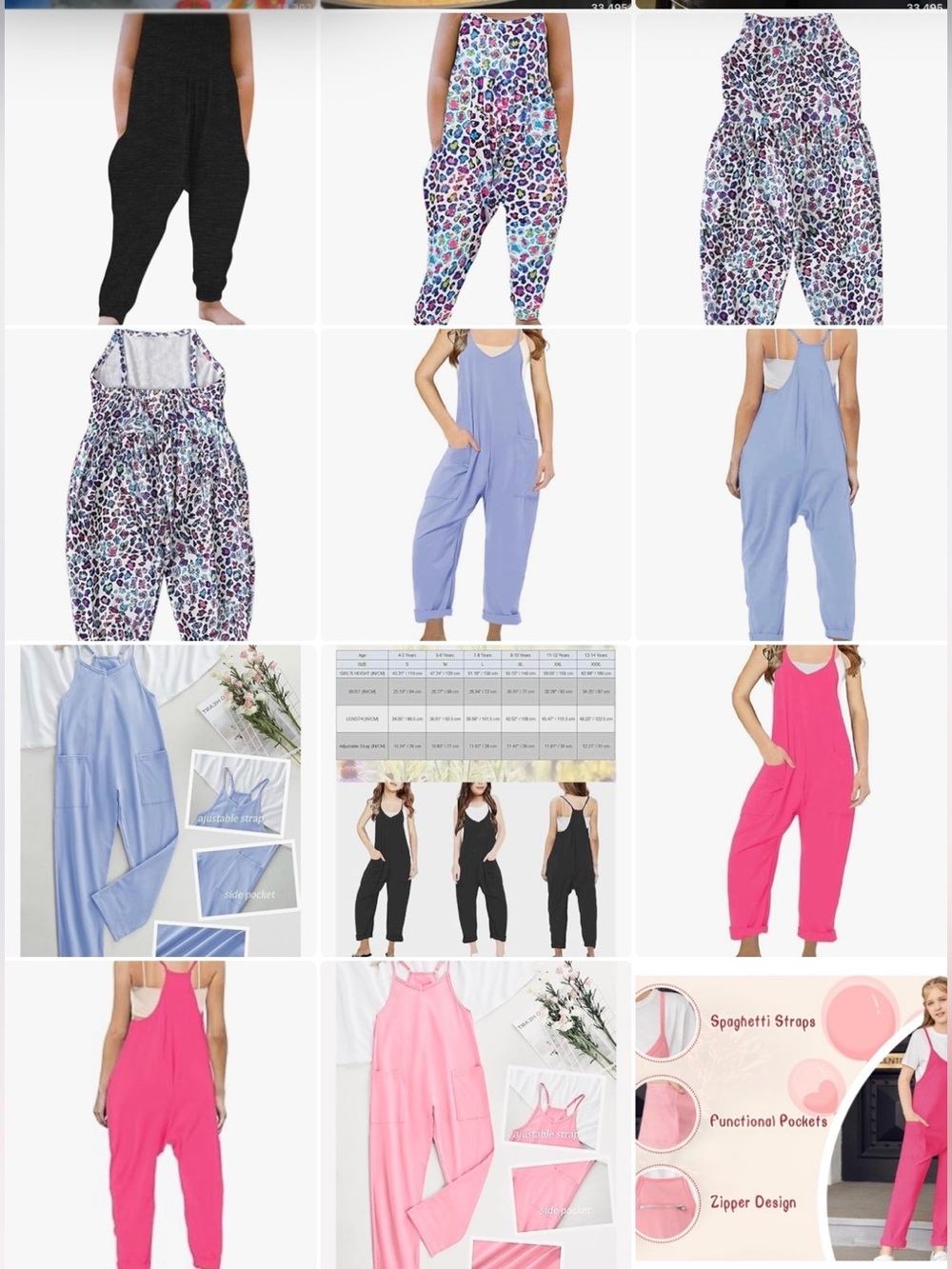 50pcs mix size and colors Kids Sleeveless Casual Jumpsuits with Pockets